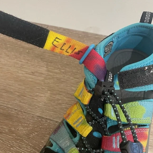 Keen Newport Tie Dye Rainbow Kids Outdoor Water Quick Dry Shoes - Picture 16 of 16